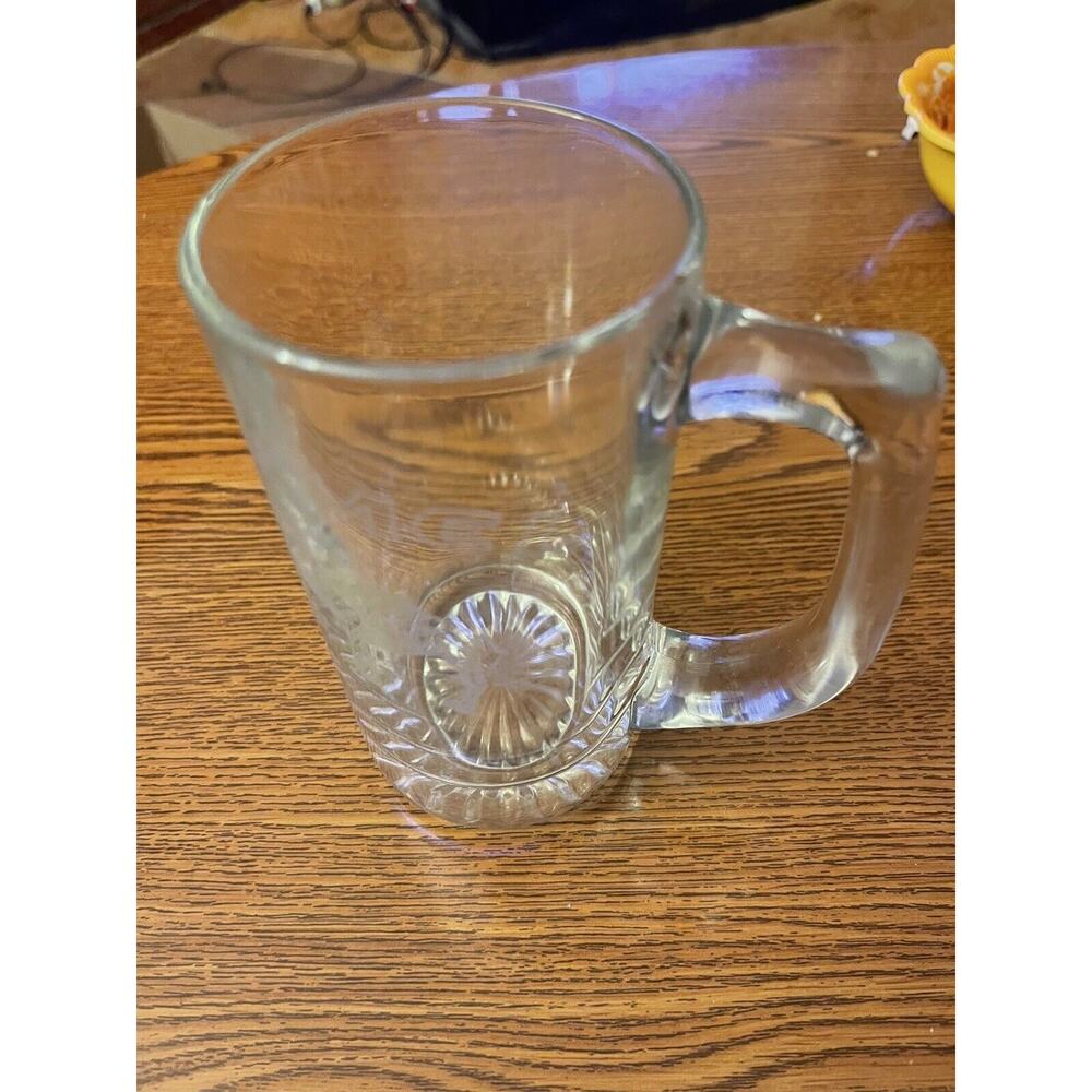 1993 20oz Etched Glass Beer Mug Camel Cigarette Advertising